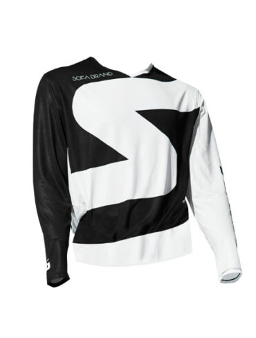 Front of Evolution MX jersey Pearl